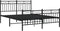 vidaXL - Bedframe - met - hoofd- - en - voeteneinde - metaal - zwart - 135x190 - cm