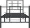 vidaXL - Bedframe - met - hoofd- - en - voeteneinde - metaal - zwart - 75x190 - cm