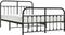 vidaXL - Bedframe - met - hoofd- - en - voeteneinde - metaal - zwart - 135x190 - cm