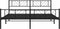 vidaXL - Bedframe - met - hoofd- - en - voeteneinde - metaal - zwart - 193x203 - cm