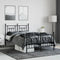 vidaXL - Bedframe - met - hoofd- - en - voeteneinde - metaal - zwart - 120x190 - cm