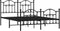 vidaXL - Bedframe - met - hoofd- - en - voeteneinde - metaal - zwart - 150x200 - cm