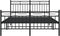vidaXL - Bedframe - met - hoofd- - en - voeteneinde - metaal - zwart - 140x190 - cm