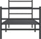 vidaXL - Bedframe - met - hoofd- - en - voeteneinde metaal - zwart - 80x200 - cm