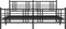 vidaXL - Bedframe - met - hoofd- - en - voeteneinde - metaal - zwart - 183x213 - cm