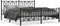 vidaXL - Bedframe - met - hoofd- - en - voeteneinde - metaal - zwart - 183x213 - cm