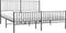 vidaXL - Bedframe - met - hoofd- - en - voeteneinde - metaal - zwart - 183x213 - cm