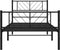 vidaXL - Bedframe - met - hoofd- - en - voeteneinde - metaal - zwart - 80x200 - cm