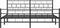 vidaXL - Bedframe - met - hoofd- - en - voeteneinde - metaal - zwart - 183x213 - cm
