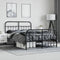 vidaXL - Bedframe - met - hoofd- - en - voeteneinde - metaal - zwart - 140x190 - cm