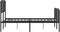 vidaXL - Bedframe - met - hoofd- - en - voeteneinde metaal - zwart - 135x190 - cm