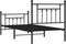 vidaXL - Bedframe - met - hoofd- - en - voeteneinde - metaal - zwart - 90x190 - cm