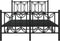 vidaXL - Bedframe - met - hoofd- - en - voeteneinde - metaal - zwart - 120x190 - cm