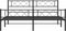 vidaXL - Bedframe - met - hoofd- - en - voeteneinde - metaal - zwart - 183x213 - cm