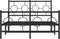 vidaXL - Bedframe - met - hoofd- - en - voeteneinde - metaal - zwart - 120x200 - cm