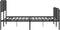vidaXL - Bedframe - met - hoofd- - en - voeteneinde metaal - zwart - 193x203 - cm