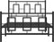 vidaXL - Bedframe - met - hoofd- - en - voeteneinde - metaal - zwart - 100x190 - cm