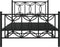 vidaXL - Bedframe - met - hoofd- - en - voeteneinde - metaal - zwart - 100x190 - cm