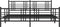 vidaXL - Bedframe - met - hoofd- - en - voeteneinde - metaal - zwart - 193x203 - cm