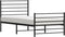 vidaXL - Bedframe - met - hoofd- - en - voeteneinde - metaal - zwart - 90x200 - cm