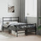 vidaXL - Bedframe - met - hoofd- - en - voeteneinde metaal - zwart - 120x200 - cm