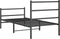 vidaXL - Bedframe - met - hoofd- - en - voeteneinde metaal - zwart - 90x200 - cm