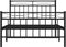 vidaXL - Bedframe - met - hoofd- - en - voeteneinde - metaal - zwart - 100x200 - cm