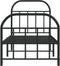 vidaXL - Bedframe - met - hoofd- - en - voeteneinde - metaal - zwart - 75x190 - cm