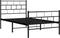 vidaXL - Bedframe - met - hoofd- - en - voeteneinde - metaal - zwart - 75x190 - cm