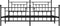 vidaXL - Bedframe - met - hoofd- - en - voeteneinde - metaal - zwart - 193x203 - cm