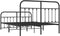 vidaXL - Bedframe - met - hoofd- - en - voeteneinde - metaal - zwart - 135x190 - cm