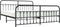 vidaXL - Bedframe - met - hoofd- - en - voeteneinde - metaal - zwart - 200x200 - cm