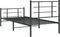 vidaXL - Bedframe - met - hoofd- - en - voeteneinde - metaal - zwart - 90x190 - cm