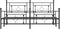 vidaXL - Bedframe - met - hoofd- - en - voeteneinde - metaal - zwart - 183x213 - cm