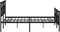vidaXL - Bedframe - met - hoofd- - en - voeteneinde - metaal - zwart - 140x200 - cm