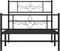vidaXL - Bedframe - met - hoofd- - en - voeteneinde - metaal - zwart - 90x190 - cm