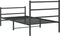 vidaXL - Bedframe - met - hoofd- - en - voeteneinde metaal - zwart - 100x190 - cm