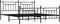 vidaXL - Bedframe - met - hoofd- - en - voeteneinde - metaal - zwart - 200x200 - cm