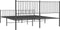 vidaXL - Bedframe - met - hoofd- - en - voeteneinde - metaal - zwart - 200x200 - cm