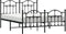 vidaXL - Bedframe - met - hoofd- - en - voeteneinde - metaal - zwart - 135x190 - cm