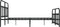 vidaXL - Bedframe - met - hoofd- - en - voeteneinde - metaal - zwart - 183x213 - cm