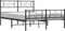 vidaXL - Bedframe - met - hoofd- - en - voeteneinde - metaal - zwart - 135x190 - cm