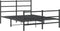 vidaXL - Bedframe - met - hoofd- - en - voeteneinde metaal - zwart - 140x190 - cm