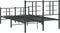 vidaXL - Bedframe - met - hoofd- - en - voeteneinde - metaal - zwart - 120x200 - cm