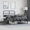 vidaXL - Bedframe - met - hoofd- - en - voeteneinde - metaal - zwart - 120x190 - cm