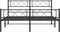 vidaXL - Bedframe - met - hoofd- - en - voeteneinde - metaal - zwart - 120x190 - cm