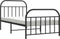 vidaXL - Bedframe - met - hoofd- - en - voeteneinde - metaal - zwart - 100x200 - cm