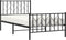 vidaXL - Bedframe - met - hoofd- - en - voeteneinde - metaal - zwart - 100x190 - cm