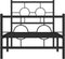 vidaXL - Bedframe - met - hoofd- - en - voeteneinde - metaal - zwart - 75x190 - cm