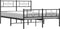 vidaXL - Bedframe - met - hoofd- - en - voeteneinde - metaal - zwart - 120x200 - cm